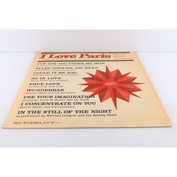 Martin Miller And His Orchestra – I Love Paris Mono Vinyl LP Record Tops L 1753 - Picture 4 of 16